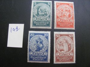 Germany 1924 MNH SC B8-11 SET  VF/XF  160 EUROS (193)