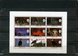 GRENADA 1995 FAUNA/WILDLIFE SHEET OF 9 STAMPS MNH