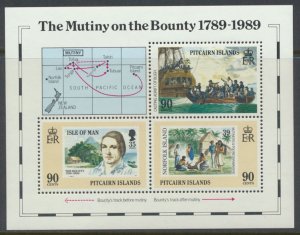 Pitcairn Islands  SG MS347  SC# 322 MNH  Mutiny  Map see details & scans