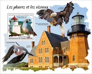 2024/01 - GUINEA - LIGHTHOUSES & BIRDS             5V  complet set    MNH **