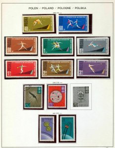 POLAND 1961/63 Sport Space Wildlife M&U on 16 Pages(140+Items)H00599