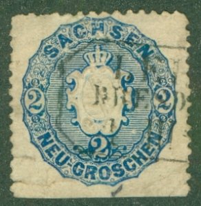 SAXONY GERMANY 18 USED (RL) 3845 CV $8.00 BIN $3.75