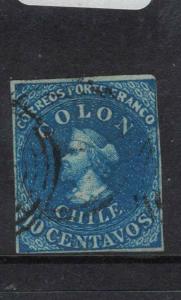 Chile 10c Estanco Four Margins, Item Two VFU (2dvs)