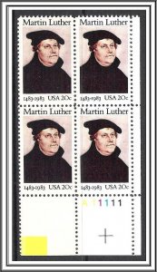 US Plate Block #2065 Martin Luther MNH