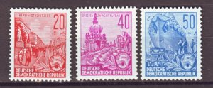 J22273 Jlstamps 1955 germany ddr part of set mlh #228-30 designs