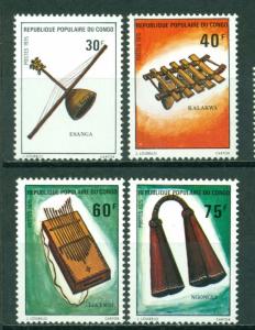 Congo People's Republic Scott 340-343 MNH Musical Instruments CV$5+