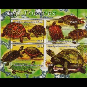 CONGO DR. 2004 - S/S Turtles NH