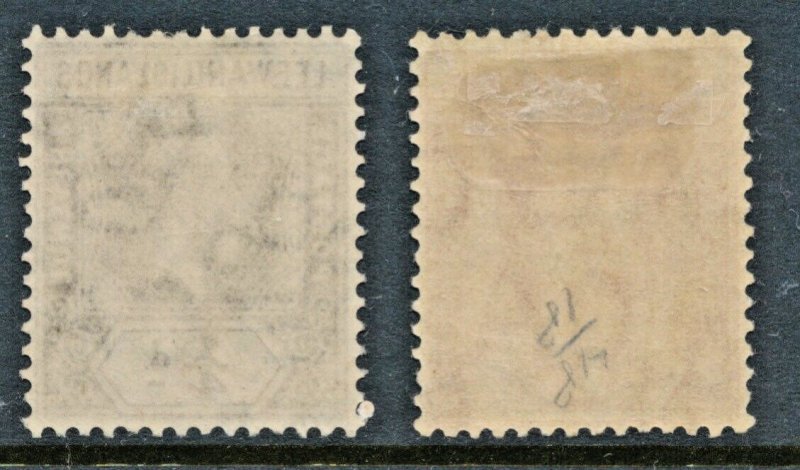 Leeward Islands 1912-22 SG 46 & 48 Die I Brown & Red Mint Hinged