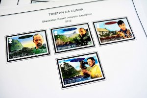 COLOR PRINTED TRISTAN DA CUNHA 2011-2020 STAMP ALBUM PAGES (45 illustr. pages)