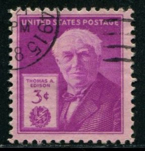 945 US 3c Thomas Edison, used