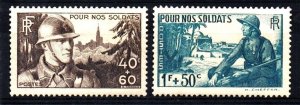 France 1940 Help Colonial Trooper (2v Cpt) V Fine MNH