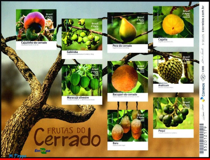 3339-40 BRAZIL 2016 FRUITS OF CERRADO, PLANTS, RHM B-196 AND C-3635-40, MNH