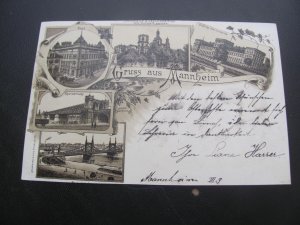 Germany  1894 MANNHEIM USED POSTCARD  (167)