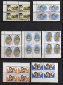 Cocos Islands MNH sc# 32//80 Complete Sets in Blocks of 4