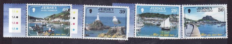 Jersey-Sc#1112-15-unused NH set-Tourist Attractions-2004-