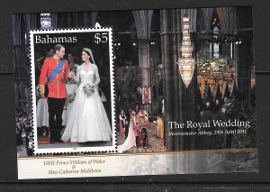 BAHAMAS SGMS1587 2011 ROYAL WEDDING MNH