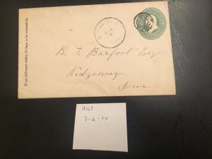 ICOLLECTZONE  US U163 Used Ohio Entire (E800)