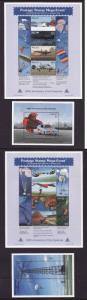 Palau-Scott#422-5-four Unused NH sheets-Anniversary of the Parachute-1997-