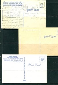 USA 1943 and up  6 Postal cards Used/Unused 8354