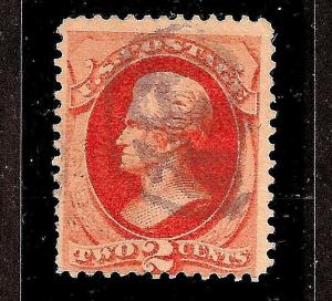 US  #183 w FANCY CANCEL ~ PATRIOTIC US / COLE #US-81