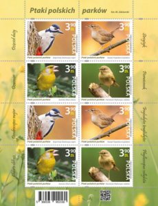 Poland 2024 MNH Stamps Mini Sheet Birds of Polish Parks