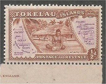 TOKELAU, 1948, MNH 1/2p, Atafu Scott 1