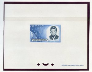 MONACO 1964 JOHN F. KENNEDY MEMORIAL DELUXE SOUVENIR SHEET MINT NH