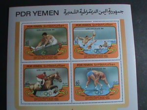 YEMEN STAMP -1984 SUMMER OLYMPIC GAMES-LOS ANGELES-U.S.A. MNH S/S SHEET VF