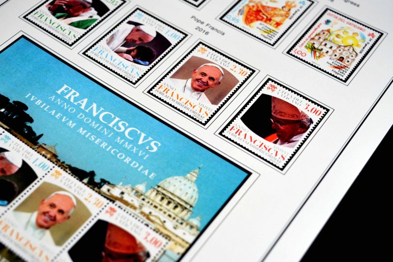 COLOR PRINTED VATICAN CITY 2011-2020 STAMP ALBUM PAGES (48 illustrated pages)