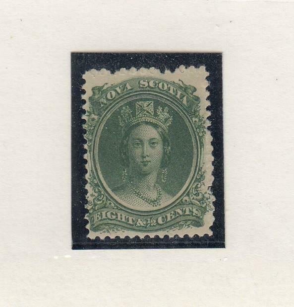 NOVA SCOTIA (MK5352)  # 11 VF-MNH  8 1/2cts  QUEEN VICTORIA /GREEN CAT VAL $40