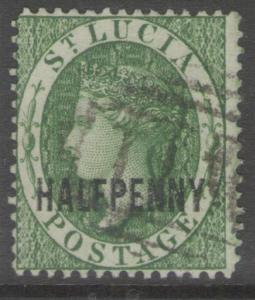 ST.LUCIA SG25 1882 ½d GREEN USED