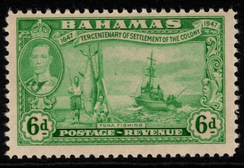 BAHAMAS SG185 1948 6d EMERALD-GREEN MNH 