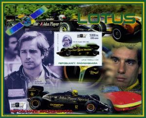 Malagasy 1999 Formula 1 Lotus Elio De Angelis-Senna s/s Perforated Mint (NH)