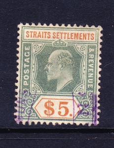 STRAITS SETTLEMENTS 1902-03  $5 KEVII  FU SG 121