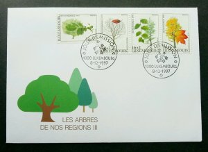 Luxembourg Indigenous Trees 1997 Leaf Plants Flora (stamp FDC)