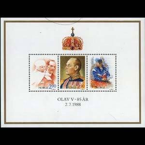 NORWAY 1988 - Scott# 931 S/S King Birthday NH