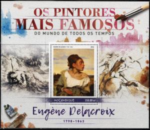 MOZAMBIQUE 2016 FAMOUS PAINTERS EUGENE DELACROIX  SOUVENIR SHEET MINT NH