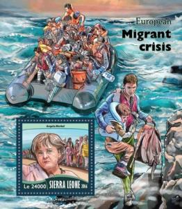 WD04-01-19-Sierra-Leone - 2016 Migrant Crisis - Stamp Souvenir Sheet - SRL16710b