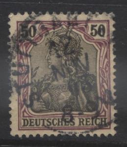 GERMANY -Scott 73- Definitives -1902 -Used - Pur & Blk Buff - Single 50pf Stamp2