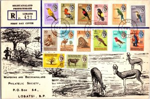 1961 Lobatsi Bechuanaland Philatelic Society FDC First Day Registered Cover
