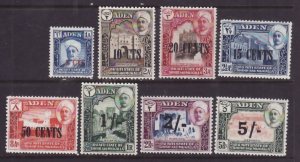 Aden Quaiti-Sc#20-7- id10-unused og NH KGVI definitive set surcharged-1951-