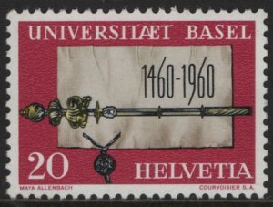 SWITZERLAND, 379, MNH, 1960, CANCER CONTROL