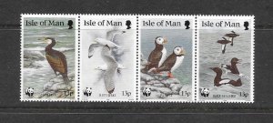 BIRDS - ISLE OF MAN WWF #402A (ROW 2)  MNH