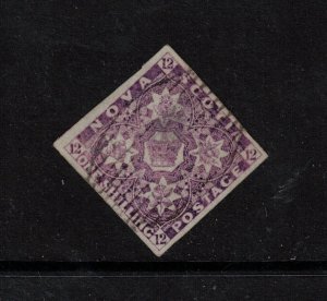 Nova Scotia #7 Extra Fine Used - Thin At Center & Tiniest Margin Tear At T