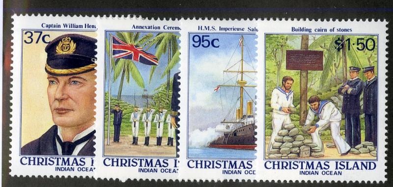 CHRISTMAS ISLAND 214-217 MH SCV $5.05 BIN $2.00 MILITARY