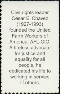 # 3781 MINT NEVER HINGED ( MNH ) CESAR E. CHAVEZ