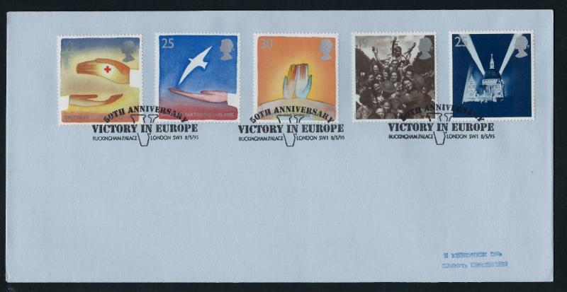 GB 1995 Victory In Europe FDC Buckingham Palace London SW1 SHS 