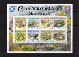 Easdale (local) 1998 MNH Silver Overprint of Flora and Fauna