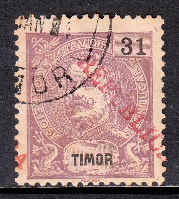 Timor - Scott #142 - Used - Corner crease UR, toning, pencil/rev. - SCV $3.50