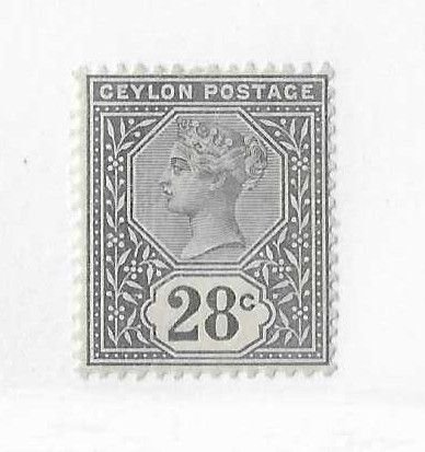 Ceylon Sc #139 28c grey OG VF